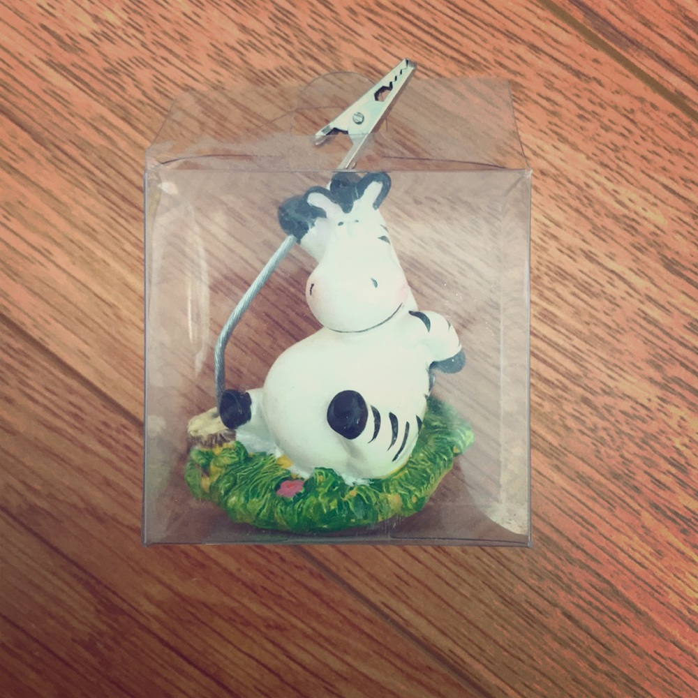 Zebra Memo Holder
